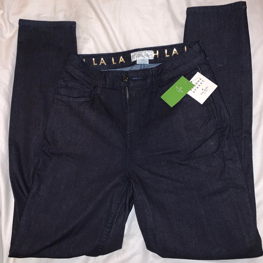 Kate Spade dark-rinse high-waisted jeans